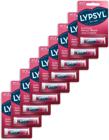 Lypsyl Revitalising Lip Balm, Cherry And Almond, Pack Of 9
