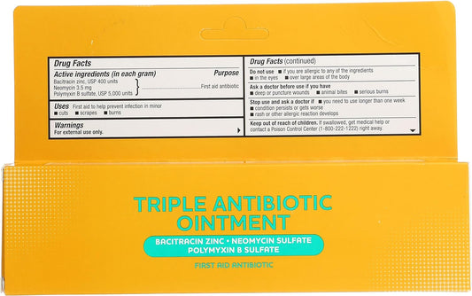 Rite Aid Triple Antibiotic Ointment 2 Ounce, First Aid Ointment for Minor Scratches and Wounds and Prevents Infection