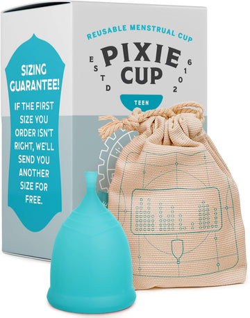 Pixie Menstrual Cup - No Metals Or Toxins - 100% Medical-Grade Silicone - Ranked 1 For The Most Soft Reusable Period Cup - Wear 12 Hours - Tampon Alternative - Buy One We Give One (Xs)