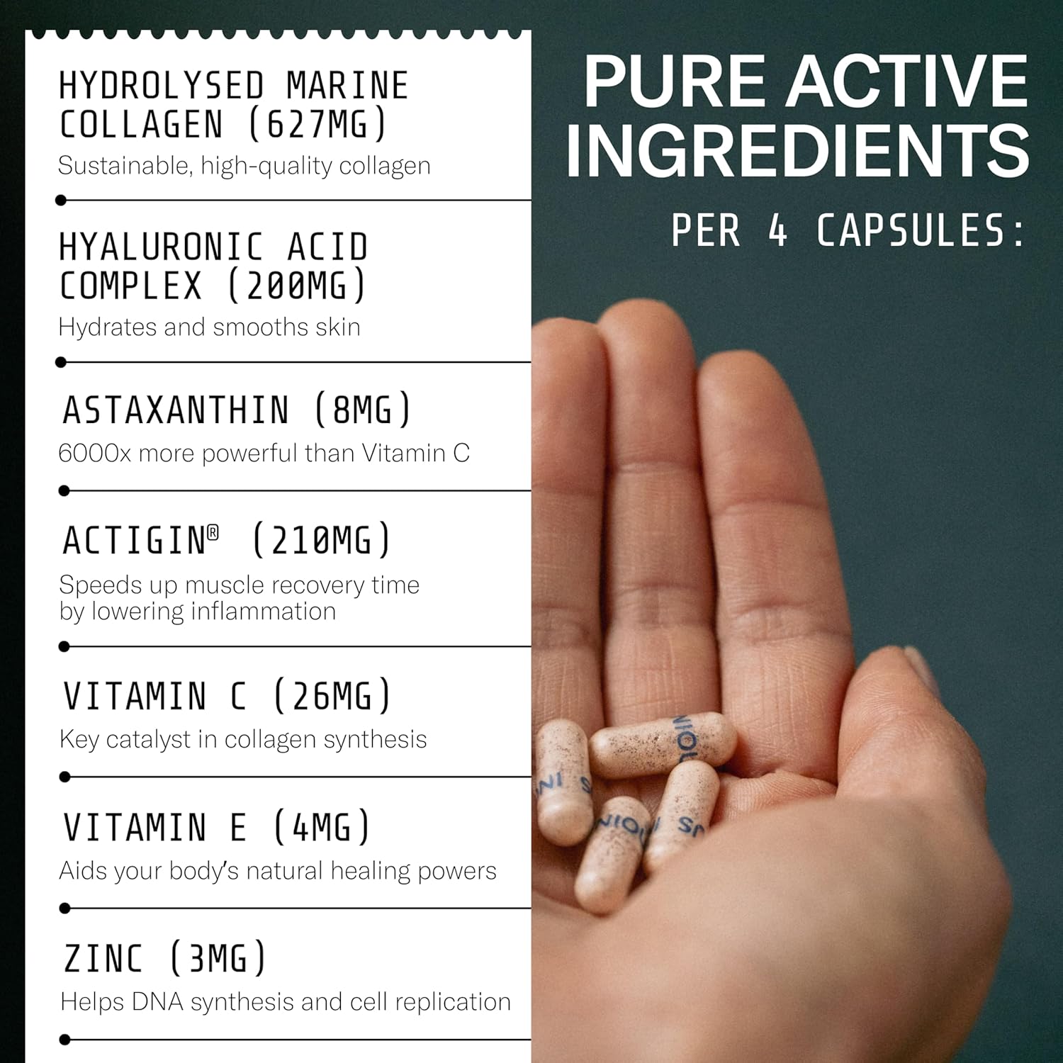 INGENIOUS Marine Collagen Active Aids Muscle Repair & Increased Endurance Hydrolysed Collagen Peptides Hyaluronic Acid Collagen Supplement Performance Enhancing Supplement - 30 Day Supply : Amazon.co.uk: Health & Personal Care