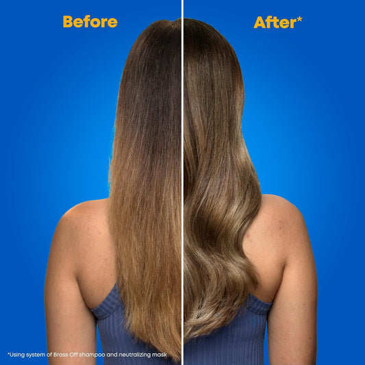 Matrix Brass Off Color Depositing Blue Hair Mask - Neutralizes And Tones Brassy Or Orange Hair, For Color-Treated, Lightened Brunettes Or Dark Blondes