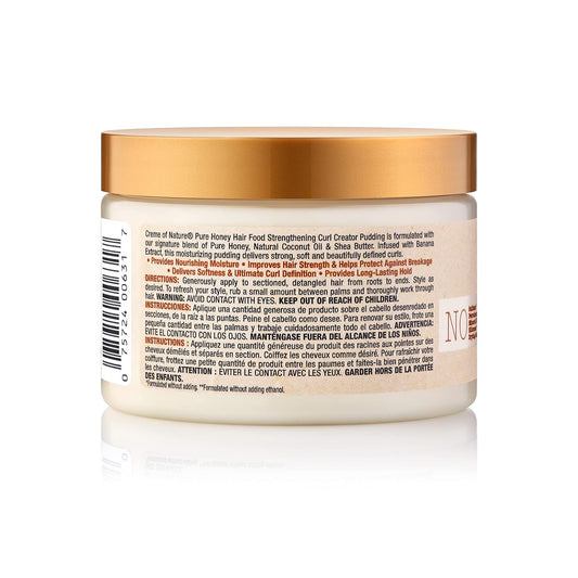 Creme Of Nature, Curl Pudding, Pure Honey And Banana Collection, For Over Processed Damages Hair, 4.7 Fl Oz