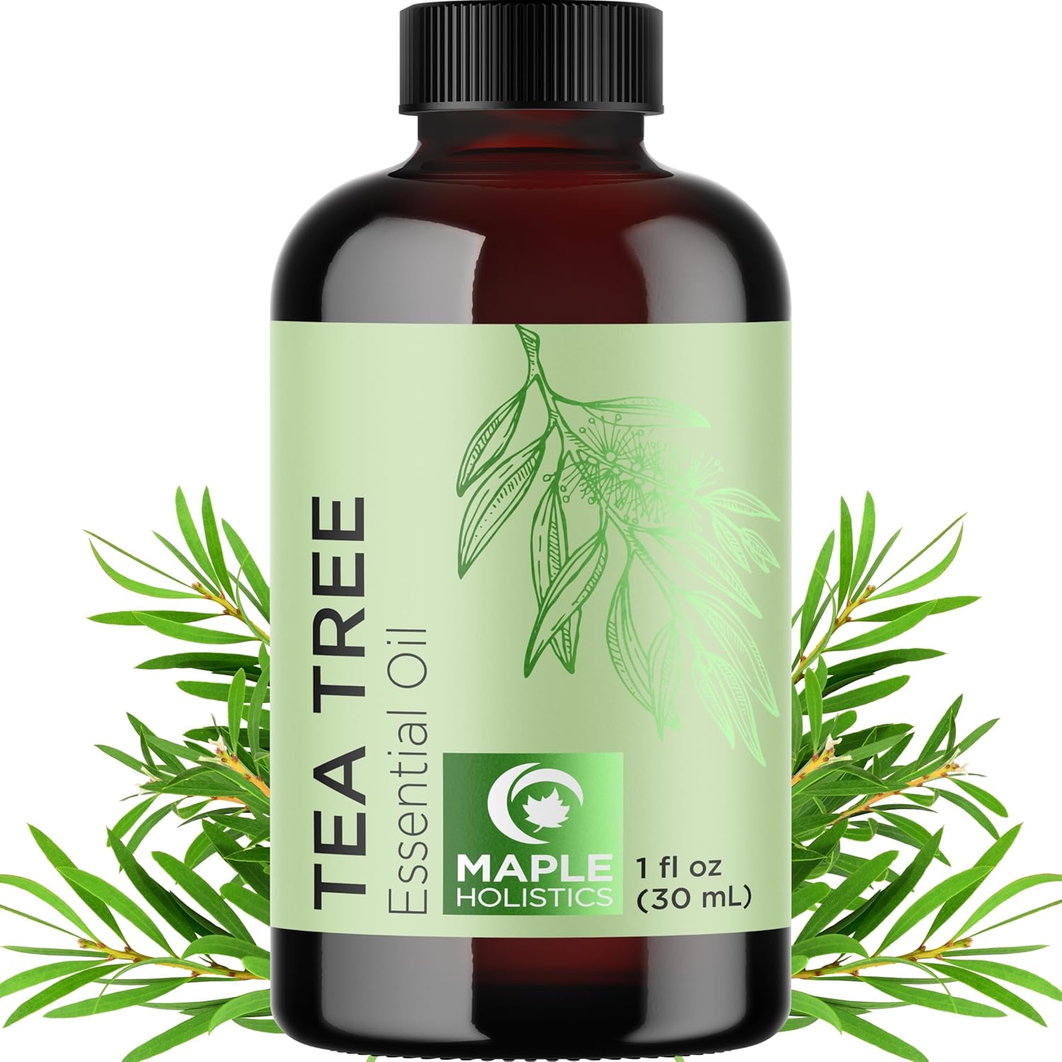 Pure Tea Tree Oil For Skin - 100% Pure Tea Tree Essential Oil For Scalp Care Aromatherapy And Natural Cleaning Solution - Super Potent Aaa Non Gmo Australian Tea Tree Oil For Hair Skin And Nails