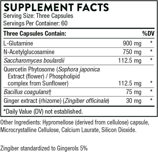 Thorne Perma-Clear - Supplement for Healthy Intestinal Lining Support with L-Glutamine and Probiotics - 180 Capsules