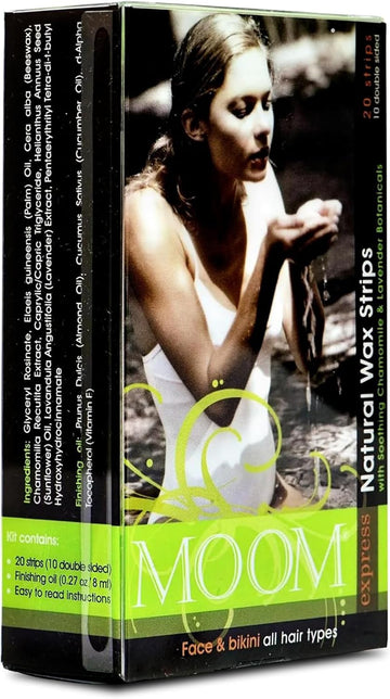 Moom Natural Wax Strips Face & Bikini 20 Strip