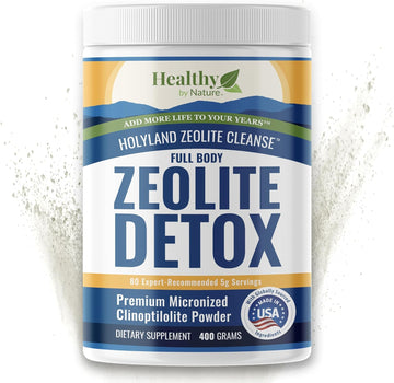Holyland Zeolite Cleanse - Zeolite Detox Powder (7.05Oz 200 Gram) - Clinoptilolite Natural Activated - Micronized 0-25 - Full Body Detox For Women, Men - Supports Energy, Focus, Immunity, Gut Health
