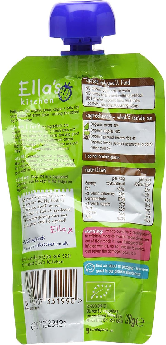 Ella'S Kitchen, Stage 1 From 4 Months Organic Apple And Strawberry, 120 G , (Pack Of 7)