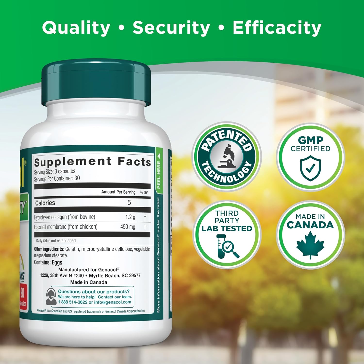Genacol Joint & Mobility – Natural Eggshell Membrane And Ultra-Hydrolyzed Collagen Peptides, Support Joint Comfort & Mobility, Results In As Little As 5 Days, 90 Capsules (30-Day Supply) : Health & Household