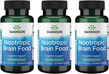 Swanson Nootropic Brain Food - Featuring Neumentix 450 Mg 60 Veg Caps 3 Pack