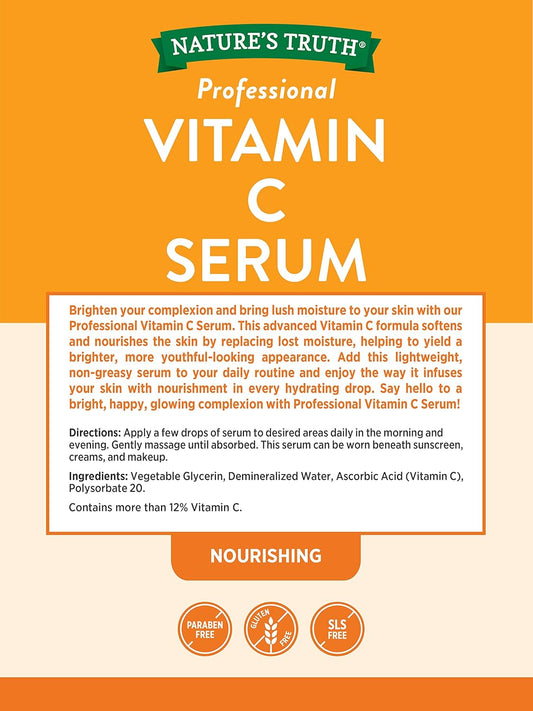 Nature'S Truth Vitamin C Serum 2 Oz | Oil For Body & Face | Nourishing & Unscented