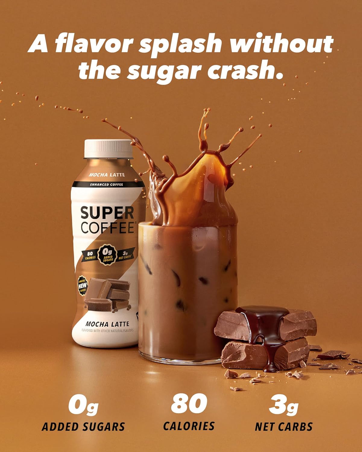 Super Coffee, Keto Protein Coffee (0G Added Sugar, 10G Protein, 70 Calories) [Hazelnut] 12 Fl Oz, 12 Pack | Iced Smart Coffee Drinks