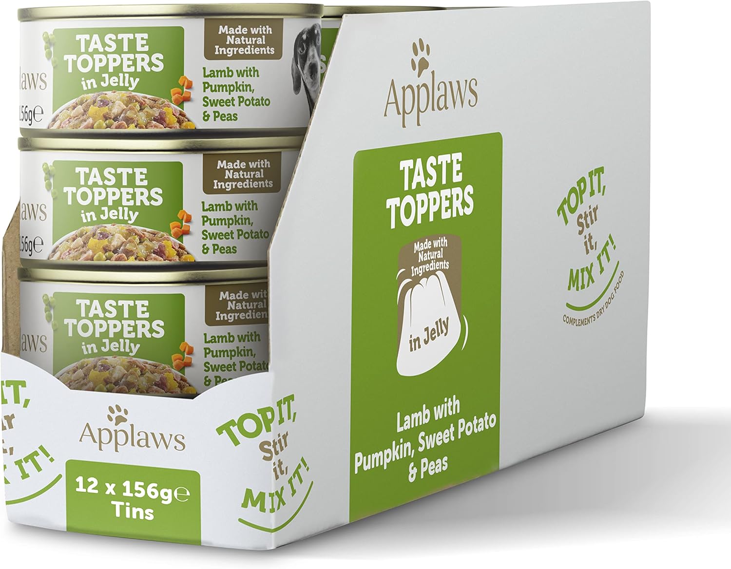 Applaws Natural Wet Dog Food Tins, Grain Free Lamb with Vegetables in Jelly, 156g (Pack of 12)?TT3113CE-A