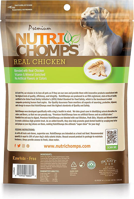 Nutrichomps Dog Chews, 4-Inch Knots, Easy To Digest, Rawhide-Free Dog Treats, 7 Count, Real Chicken