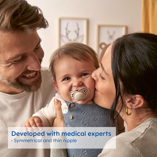 Mam Original Day & Night Pacifiers, Binky Pacifier For 6-16 Months, Bpa-Free Silicone, Glows In The Dark, Best For Newborn Babies, Developed With Medical Experts, 2 Count Binkies, With Sterilizer Case