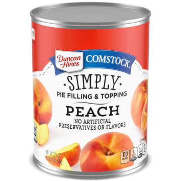 Duncan Hines Comstock Simply Pie Filling, Peach, 21 Ounce (Pack of 8)