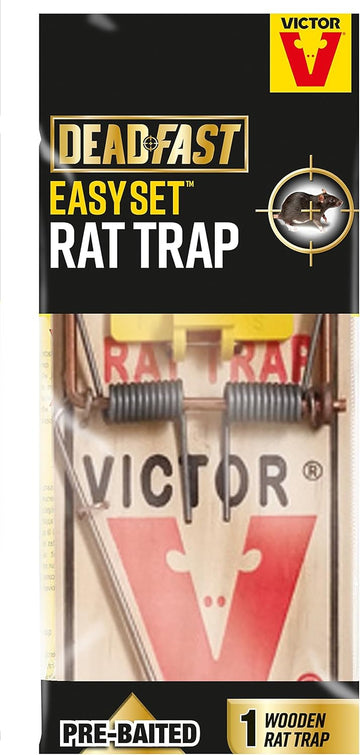 Victor 20300402 Deadfast Easy Set Rat Trap, Wooden?20300402