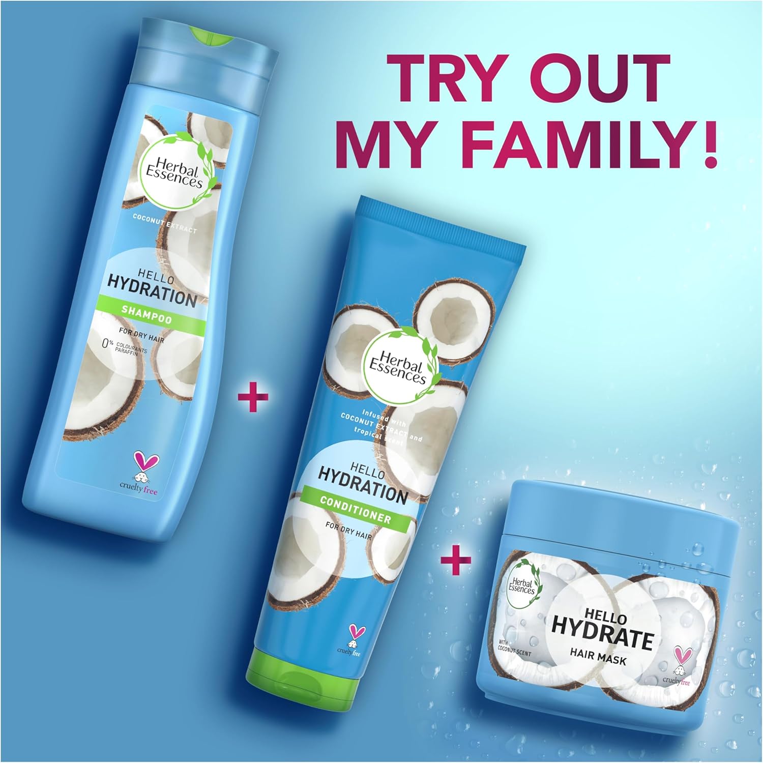 Herbal Essences Hello Hydration Shampoo For Dry Hair, 400 Ml - Pack Of 6
