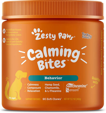 Zesty Paws Calming Chews For Dogs Composure & Relaxation For Everyday Stress & Separation Turkey 90 Count