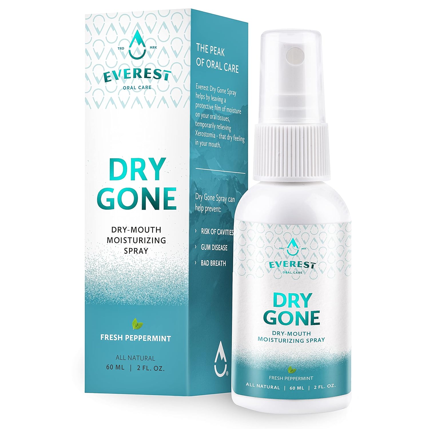 Natural Dry Mouth Moisturizing Spray – Dry Gone Throat Moisturizer Helps Provide Relief From Cotton Mouth With Neem, Peppermint Oil, & Herbal Extracts (2 Fl Oz (Pack Of 1))