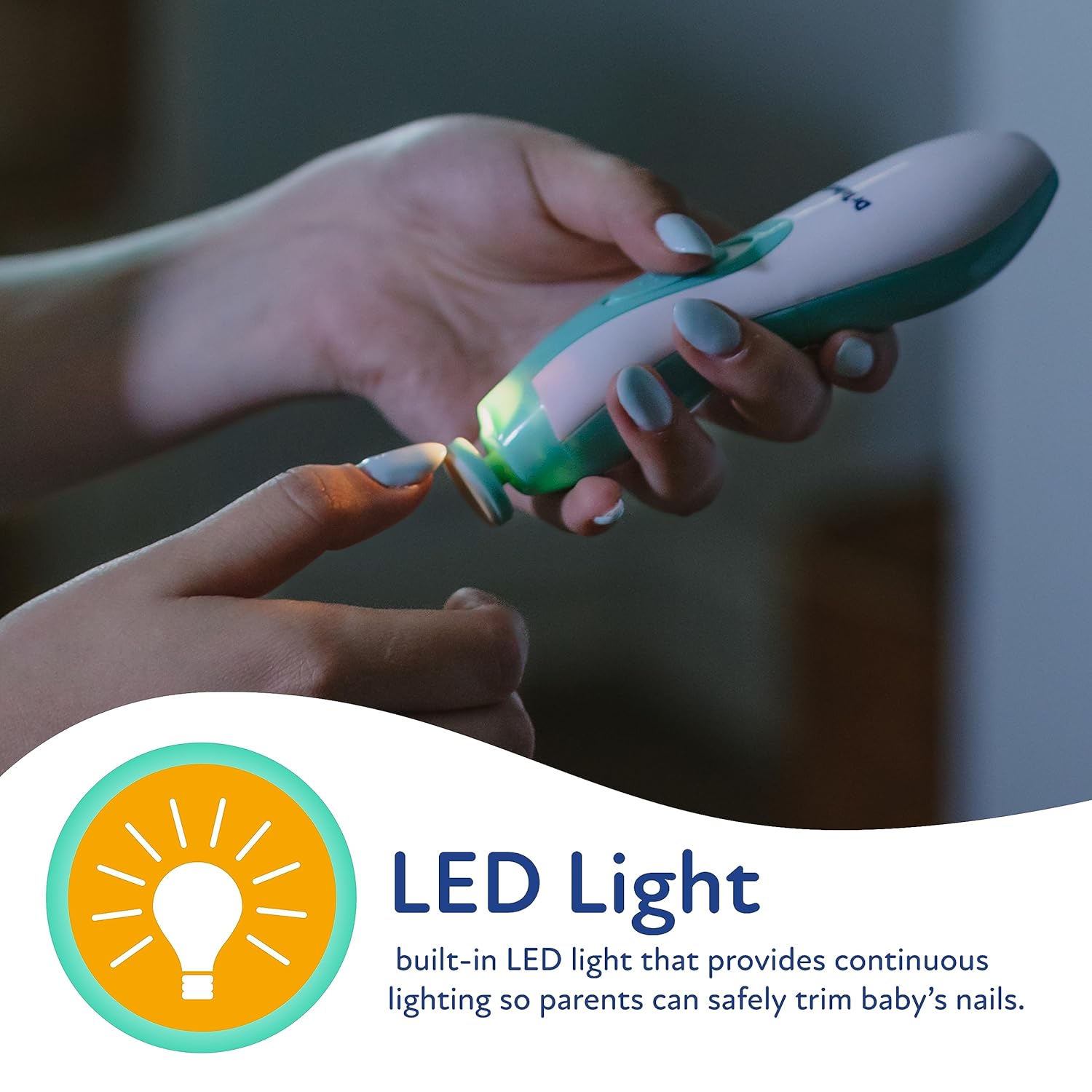 Dr. Talbot'S Electric Nail Trimmer For Babies - Baby Nail File With Led Light And Storage Case - 3+ Months : Health & Household