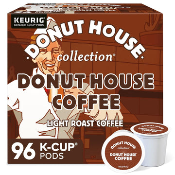 Donut House Collection Donut House Coffee Keurig Single-Serve K-Cup Pods, Light Roast Coffee, 96 Count