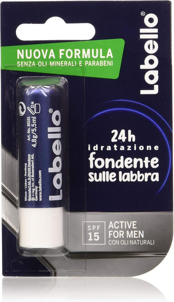 Labello Active For Men Spf 15, 24H Dehydration Pack Of 12
