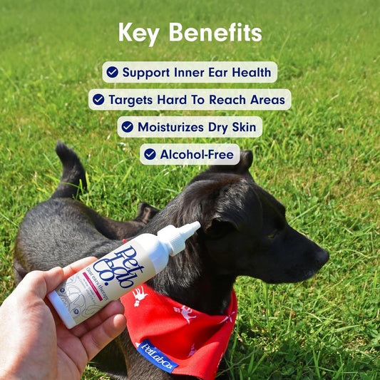 Petlab Co. - Clear Ears Therapy Ear Cleaner For Dogs - Supporting Yeast, Itchy Ears & Healthy Ear Canals - Alcohol-Free Dog Ear Wash - Optimized Dog Ear Cleaner Solution - Packaging May Vary
