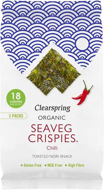 Clearspring Organic Seaveg Crispies Multipack - Chilli 4G, (3X4G)