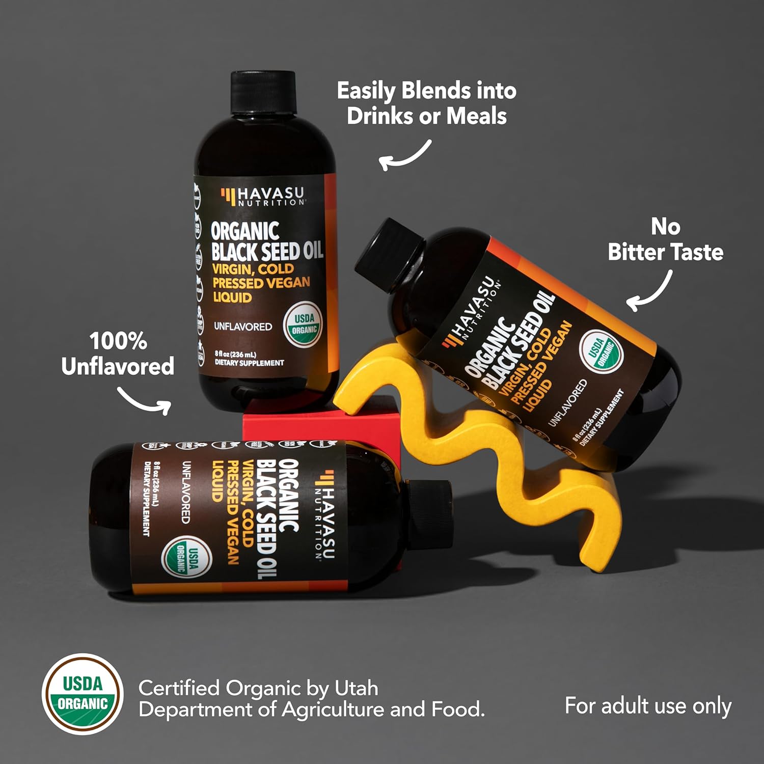 Black Seed Oil With Dha Supplement For Brain Health And Cognition - Cold Pressed Black Cumin Seed Oil And Dha Omega 3-60 Liquid Capsules, Unflavored, Vegan, Non-Gmo, And Gluten-Free - 1 Month Supply : Health & Household