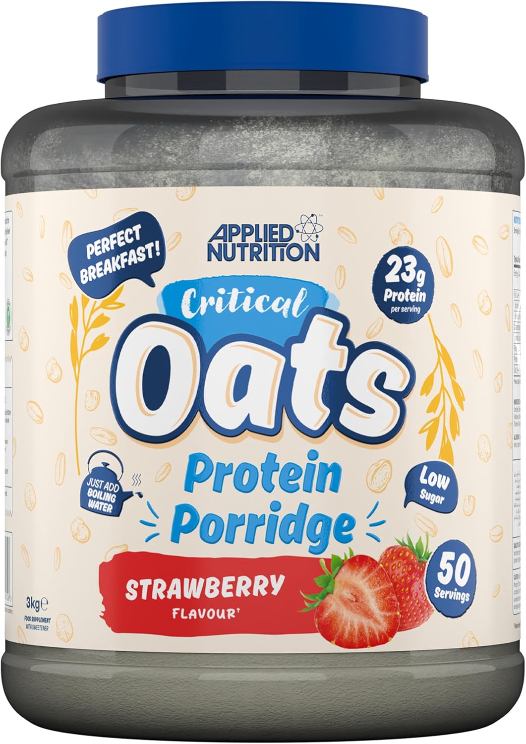 Applied Nutrition Critical Oats Advanced Protein Porridge - Whey Protein Powder Blend With Wholegrain Oats & Iso-Xp Protein Isolate, Amino Acids, Easy Mix (600G - 10 Servings) (Cookies & Cream)