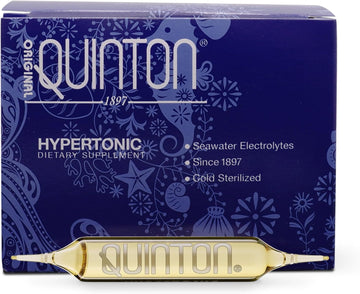 Quicksilver Scientific Original Quinton Hypertonic Solution - Sea Water Hydration - Liquid Minerals With Electrolytes For Muscle Recovery, Stamina+Mineral Replenishment (30 Single Serving Glass Vials)