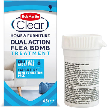 Bob Martin Clear Dual Action Flea Bomb for the Home - Kills Fleas Dead, Fast and Effective Household Treatment (1 Can)?K0242