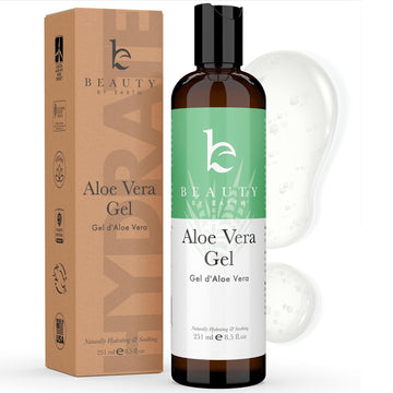 Aloe Vera Gel - USA Made with Natural & Organic Ingredients, Aloe Vera Plant Gel for Face with Vitamin C & E, Pure Aloe Vera Gel for Face Mask, Hair & Skin, Soothing and Cooling Gel for After Sun