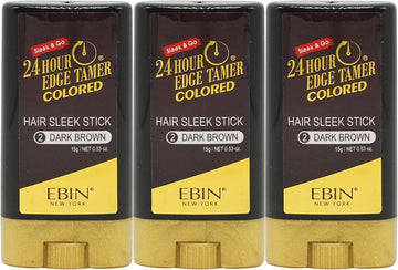 Ebin New York 24 Hour Colored Sleek Stick_Dark Brown 3Pack