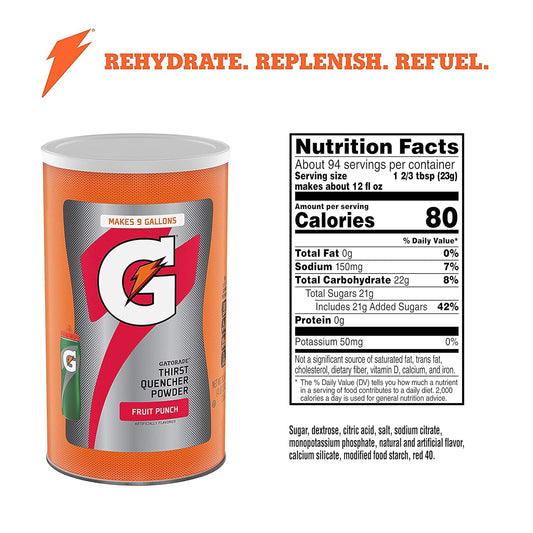 Gatorade Thirst Quencher Powder, Fruit Punch, 76.5 Oz