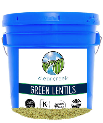 Green Lentils | 25 LBS | Emergency Food Storage Bucket | Non-GMO | Vegan | Bulk