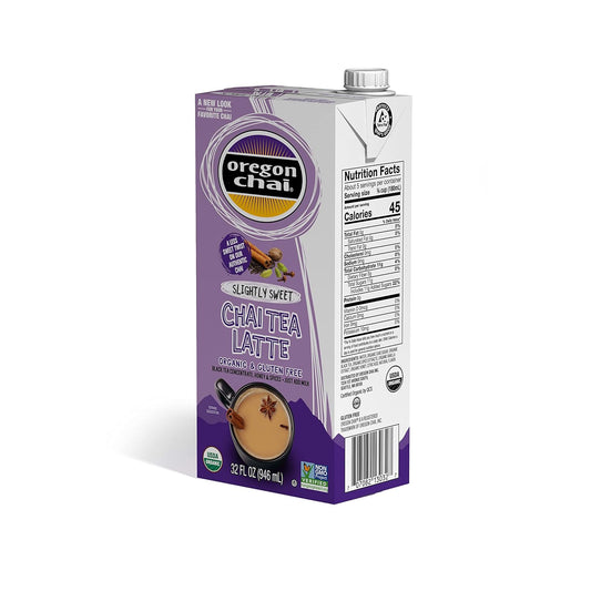 Oregon Chai Slightly Sweet Chai Concentrate, 32 Fluid Ounce (Pack Of 6)