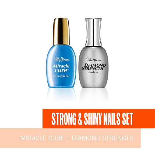 Sally Hansen Diamond Strength Instant Nail Hardener And Sally Hansen Miracle Cure Nailcare Kit, Value Pack