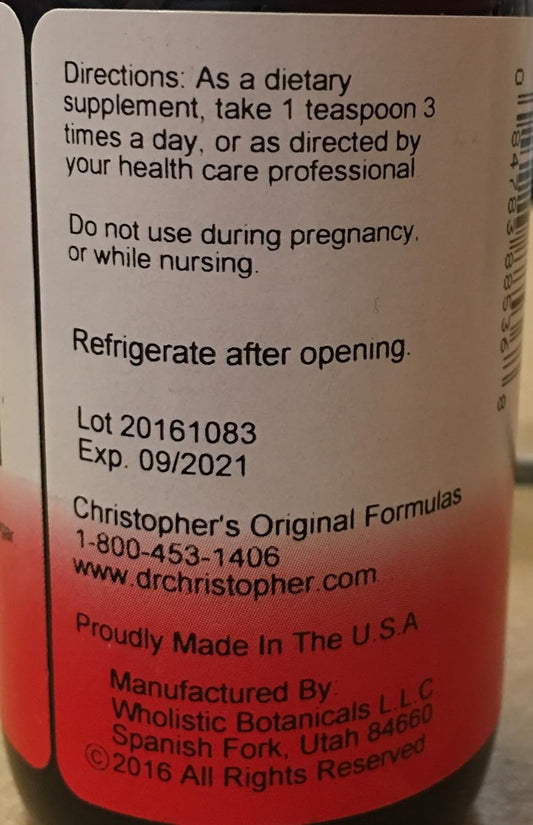 Dr Christopher'S Formula Respiratory Syrup, 4 Fluid Ounce