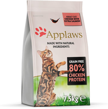Applaws Complete and Grain Free Dry Adult Cat Food, Chicken with Salmon, 7.5 kg (Pack of 1)?9102591
