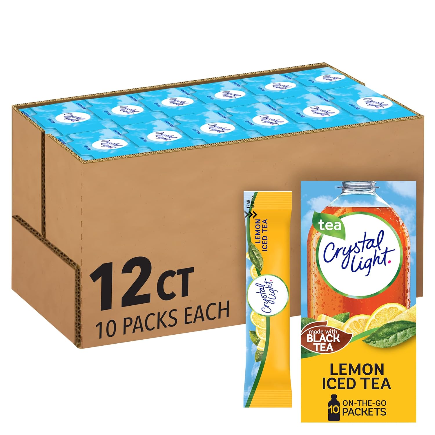 Crystal Light Sugar-Free Lemon Iced Tea On-The-Go Powdered Drink Mix 120 Count