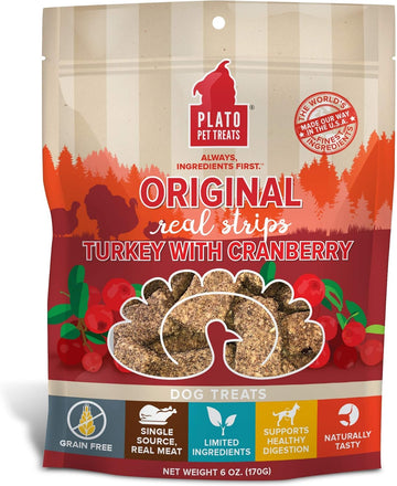 Plato Original Real Strips Turkey & Cranberry 6Oz