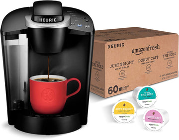 Keurig K-Classic Coffee Maker With Amazonfresh 60 Ct. Coffee Variety Pack, 3 Flavors