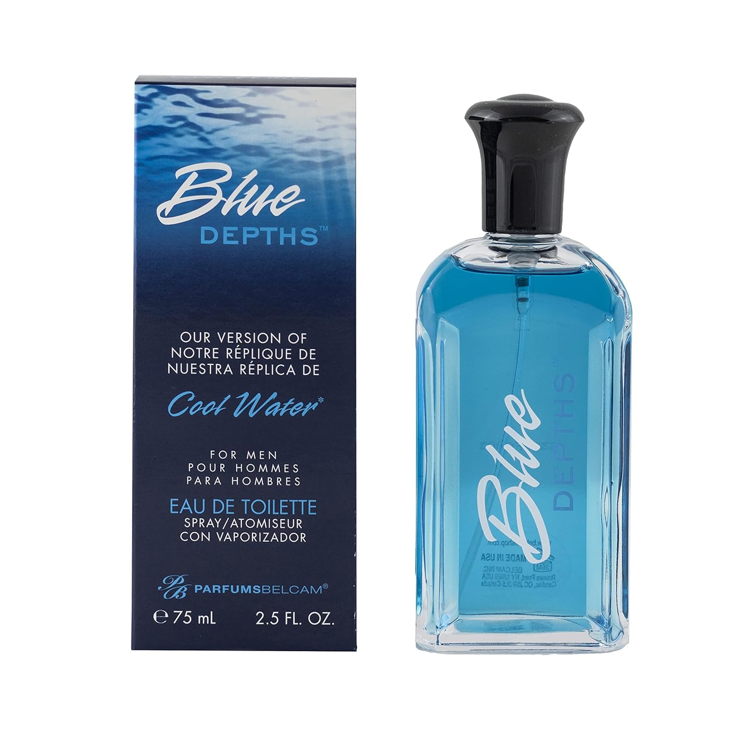 Myrurgia Yacht Man Blue Eau De Toilette Spray 3.4 Oz & Pb Parfums Belcam Blue Depths Eau De Toilette Body Spray Inspired By Cool Water 2.5 Fl Oz Men'S Fragrances : Beauty & Personal Care