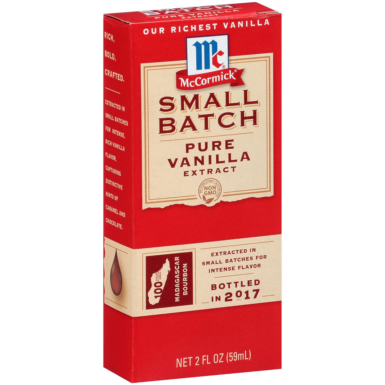 McCormick Small Batch Pure Vanilla Extract (Made with Madagascar Bourbon Vanilla Beans), 2 fl oz