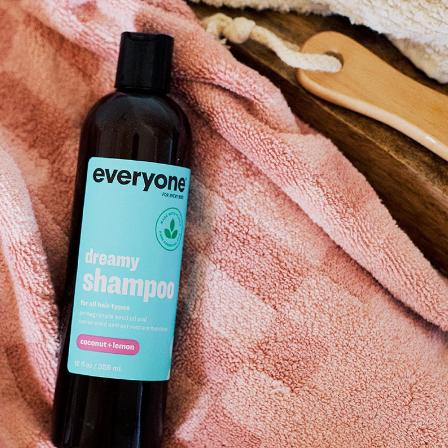 Everyone Hair Care Dreamy Shampoo - Coconut + Lemon, 12 fl oz Bottle, Gentle Cleansing & Moisturizing Hair Shampoo, Sulfate Free & Paraben Free : Beauty & Personal Care