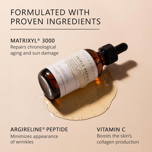Asterwood Triple Repair Serum 1 Oz + 10% Niacinamide Serum 1 Oz