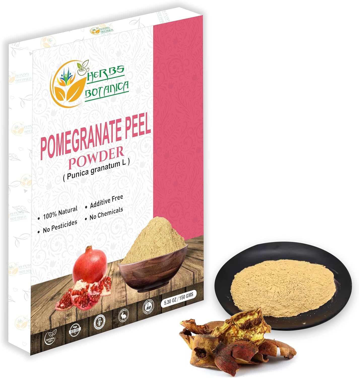 Herbs Botanica Rose Petal Powder Organic For Face Mask Diy Masks Skin Care, Aromatherapy | Natural And Chemical Free No Added Preservatives Or Colors 100G / 3.52 Oz