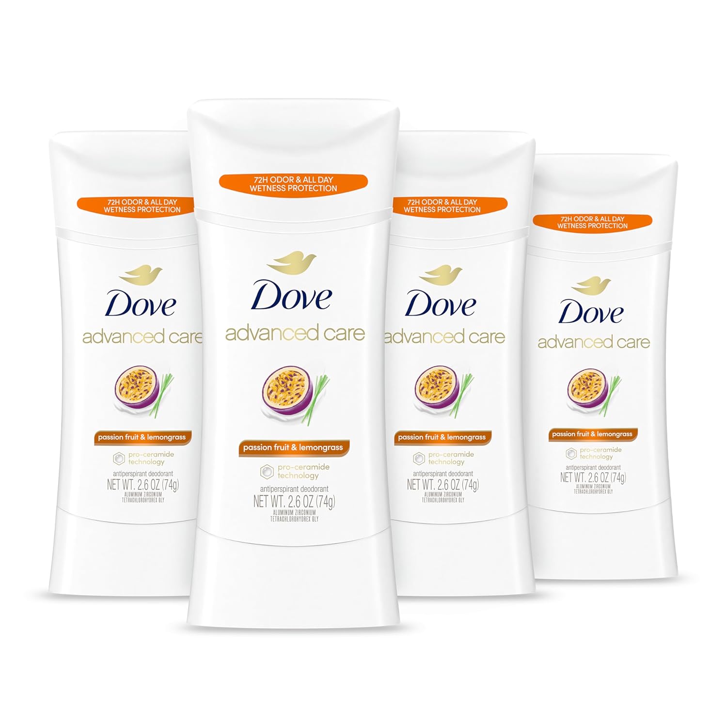Dove Advanced Care Antiperspirant Deodorant Stick Rejuvenate 4 Count To Help Skin Barrier Repair After Shaving By Boosting Skin'S Ceramide Levels 72-Hour Odor Control For Soft Underarms 2.6 Oz