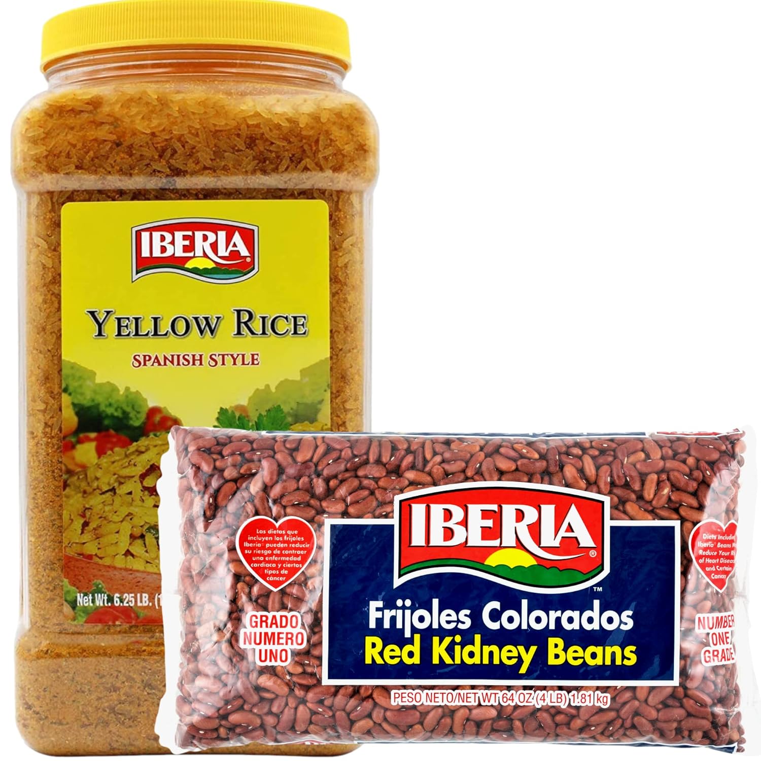 Iberia Red Kidney Beans, 4lb. and Iberia Yellow Rice 6.25lb. : Everything Else